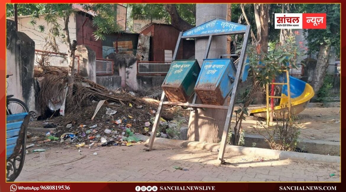 सुमेरपुर नगर पालिका पार्कों के रख रखाव में लापरवाह:पार्कों में गंदगी का आलम… कहीं कचरा तो कहीं शराब की बोतले, झूले-कुर्सियां भी टूटीं सुमेरपुर नगर पालिका पार्कों के रख रखाव में लापरवाह:पार्कों में गंदगी का आलम… कहीं कचरा तो कहीं शराब की बोतले, झूले-कुर्सियां भी टूटीं