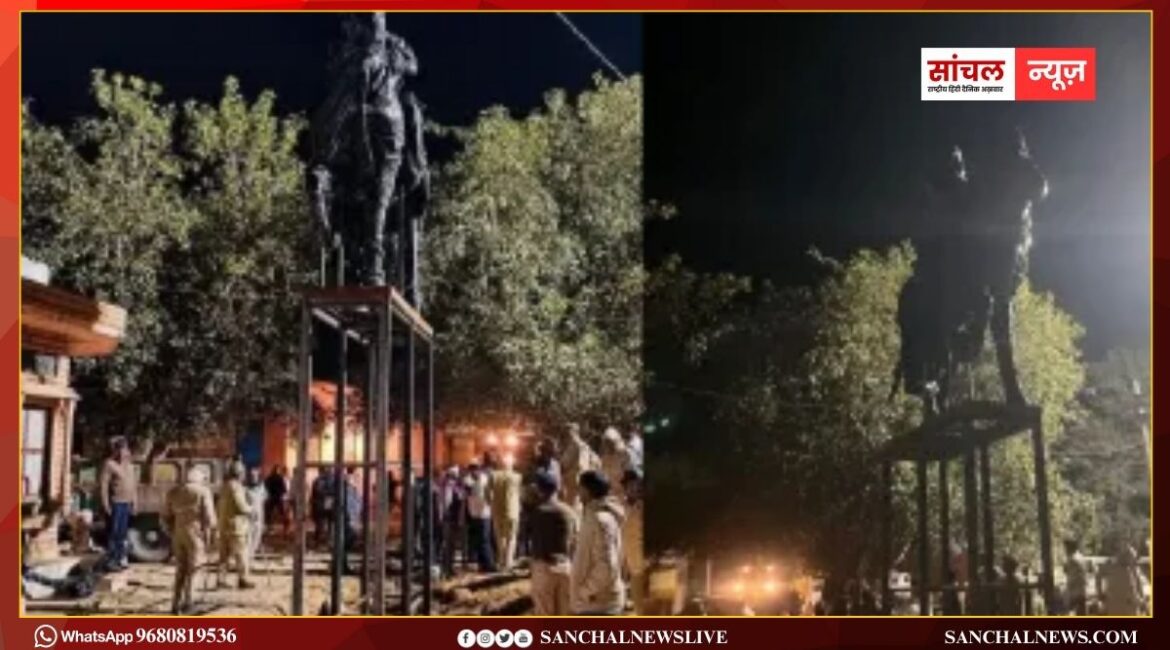 नागौर के गांव में भारी तनाव, महाराजा सूरजमल की मूर्ति लगाने पर विवाद, मौके पर भारी पुलिस जाब्ता तैनात