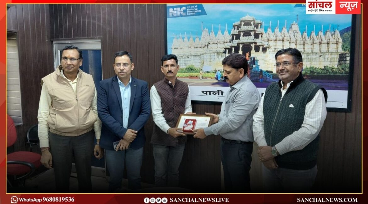 सुमेरपुर ; विशेष गहन पुनरीक्षण एसआइआर-2026 में उत्कृष्ट कार्य करने पर बूथ लेवल अधिकारियो को किया सम्मानित