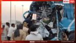 अलवर एक्सप्रेस-वे पर अहमदाबाद से दिल्ली जा रही बस ट्रक से टकराई, हादसे में दो की मौत, 30 घायल;
