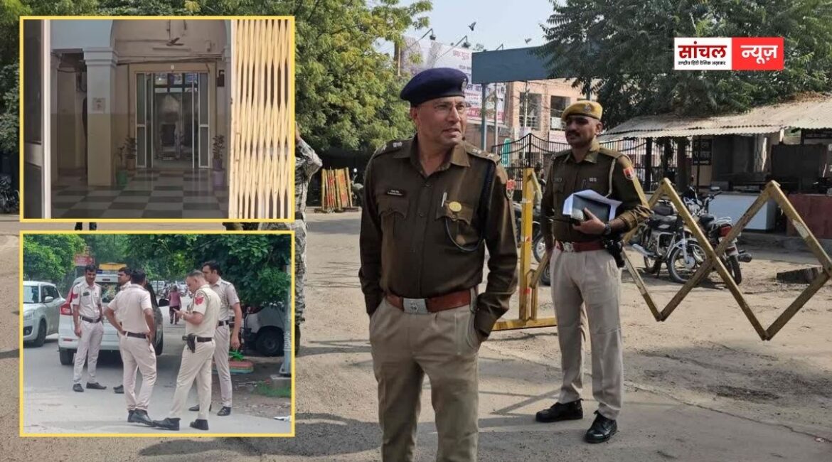 बाड़मेर जिला कलेक्ट्रेट को बम से उड़ाने की धमकी, प्रशासन और पुलिस में अफरा-तफरी, कलेक्ट्रेट परिसर को खाली करवाकर जांच पड़ताल बाड़मेर जिला कलेक्ट्रेट को बम से उड़ाने की धमकी, प्रशासन और पुलिस में अफरा-तफरी, कलेक्ट्रेट परिसर को खाली करवाकर जांच पड़ताल
