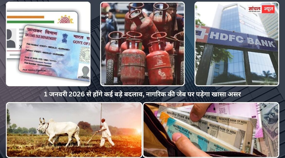 सावधान: 1 जनवरी 2026 से होंगे कई बड़े बदलाव, नागरिक की जेब पर पड़ेगा खासा असर, आइए जानते हैं किया होगा बदलाव सावधान: 1 जनवरी 2026 से होंगे कई बड़े बदलाव, नागरिक की जेब पर पड़ेगा खासा असर, आइए जानते हैं किया होगा बदलाव