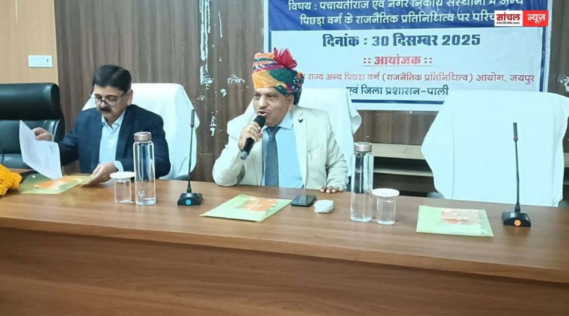 ओबीसी समुदाय के सशक्त नीति निर्माण के साथ, प्रदेश के पिछड़े वर्गों को मिले समुचित राजनैतिक प्रतिनिधित्व – मदनलाल भाटी, अध्यक्ष ओबीसी आयोग ओबीसी समुदाय के सशक्त नीति निर्माण के साथ, प्रदेश के पिछड़े वर्गों को मिले समुचित राजनैतिक प्रतिनिधित्व – मदनलाल भाटी, अध्यक्ष ओबीसी आयोग