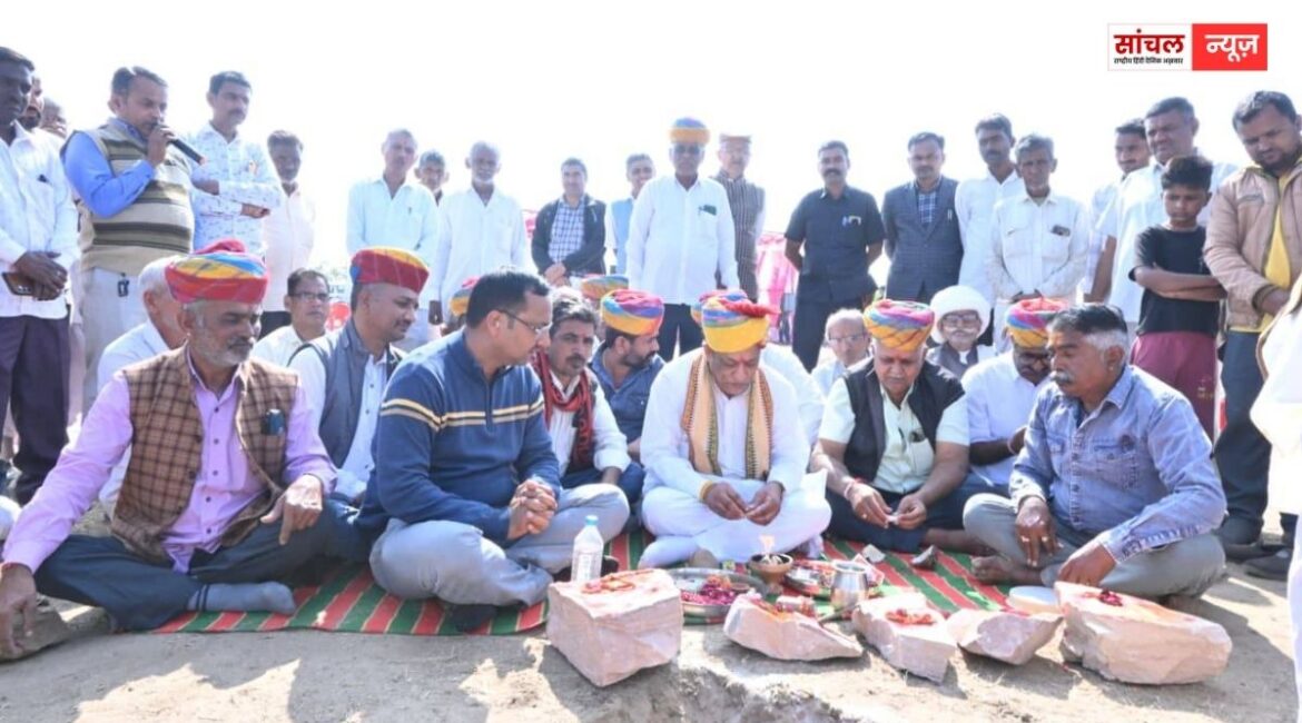 कैबिनेट मंत्री कुमावत ने 2.51 करोड़ रुपये के विकास कार्यों का किया शिलान्यास, पटवार भवन निर्माण कार्य का भूमि पूजन